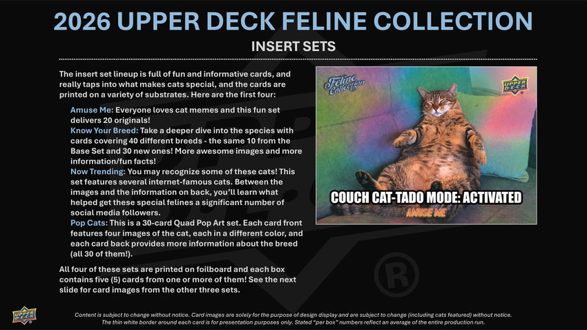 2026 Upper Deck Feline Collection Hobby Box (Pre Order)