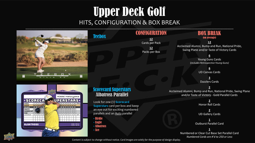 2025 Upper Deck Golf Hobby Box (Pre Order)