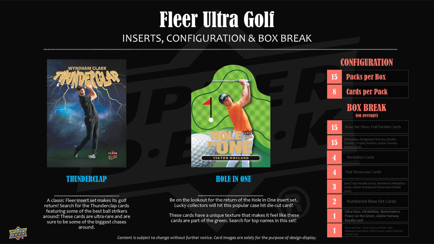 2026 Upper Deck Fleer Ultra Golf Hobby Box