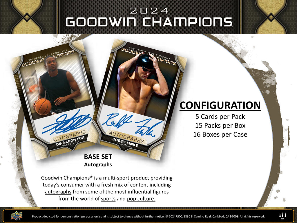 2024 Upper Deck Goodwin Champions Hobby Box | Tiger Woods Jordan Auto ...