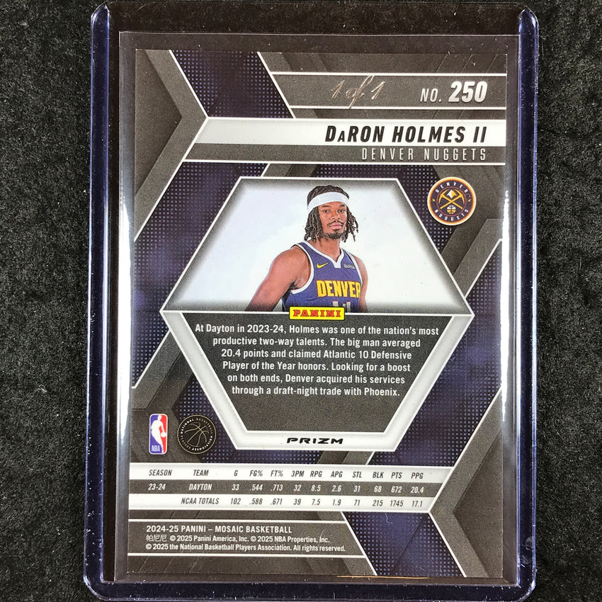 2024-25 Mosaic DARON HOLMES II Rookie Choice Nebula 1/1 # #250