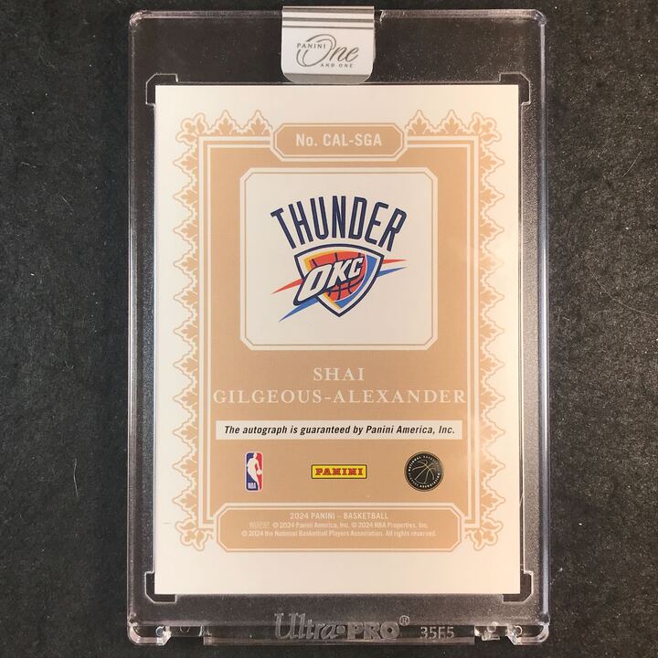 2024-25 One and One SHAI GILGEOUS-ALEXANDER Calligraphy Signatures Auto #SGA
