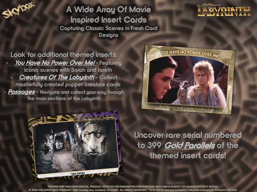2026 Upper Deck Skybox Labyrinth 40th Anniversary Hobby Box (Pre Order)-Cherry Collectables
