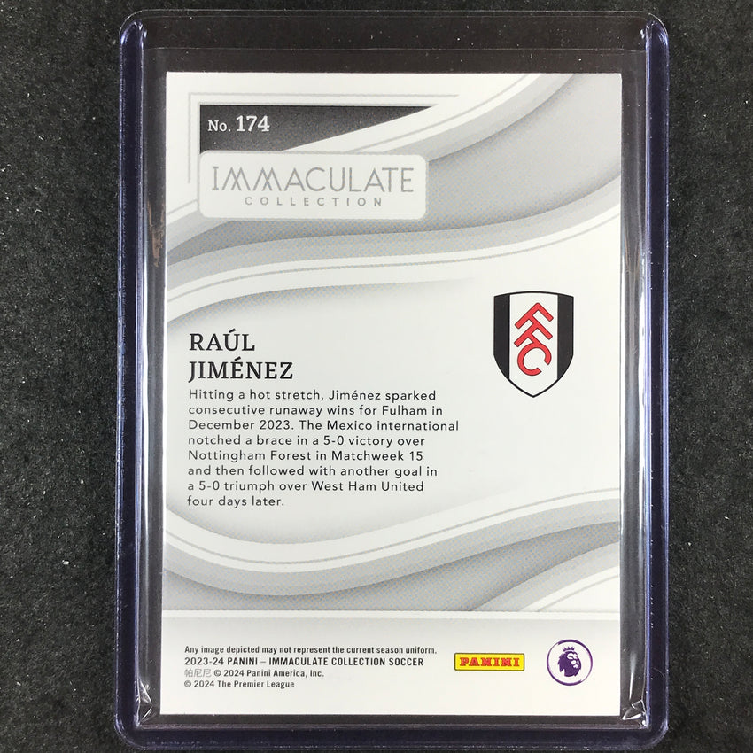 2023-24 Immaculate Soccer RAUL JIMENEZ Base Platinum 1/1 #174