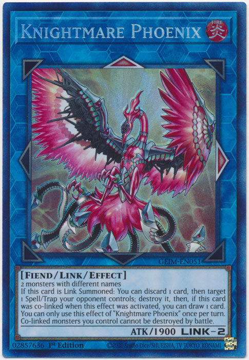 [COLLECTOR'S RARE] Knightmare Phoenix - Geim-en051 - 1st Edition
