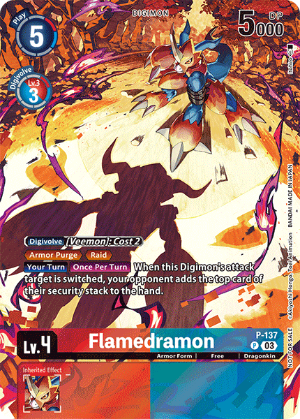 Flamedramon P-137 - Update Pack 2024 Box Topper BT17 Secret Crisis