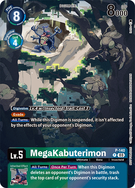 MegaKabuterimon P-140 - Update Pack 2024 Box Topper BT17 Secret Crisis