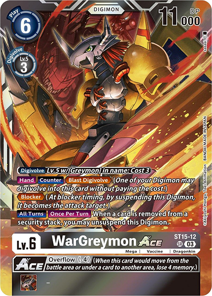 Wargreymon Ace ST15-12 - BT13 Box Topper Versus Royal Knights