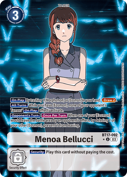 Menoa Bellucci BT17-092 - Alternate Art Promotion Pack Box Topper BT17 Secret Crisis