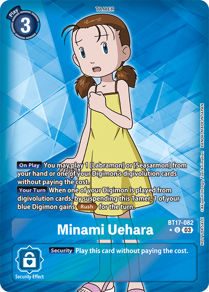 Minami Uehara BT17-082 - Alternate Art Promotion Pack Box Topper BT17 Secret Crisis