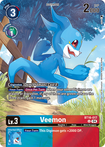 Veemon (BT16-017) -  Legend Pack 2024 Box Topper EX07 Digimon Liberator