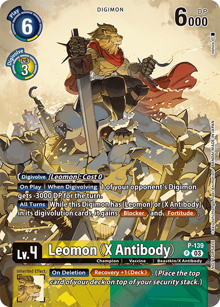 Leomon (X Antibody) P-139 - Update Pack 2024 Box Topper BT17 Secret Crisis