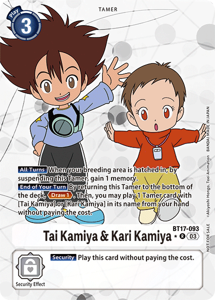 Tai Kamiya & Kari Kamiya BT17-093 - Alternate Art Promotion Pack Box Topper BT17 Secret Crisis