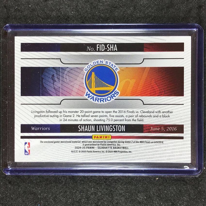 2024-25 Silhouette SHAUN LIVINGSTON NBA Finals Memorabilia Logo Patch 1/1
