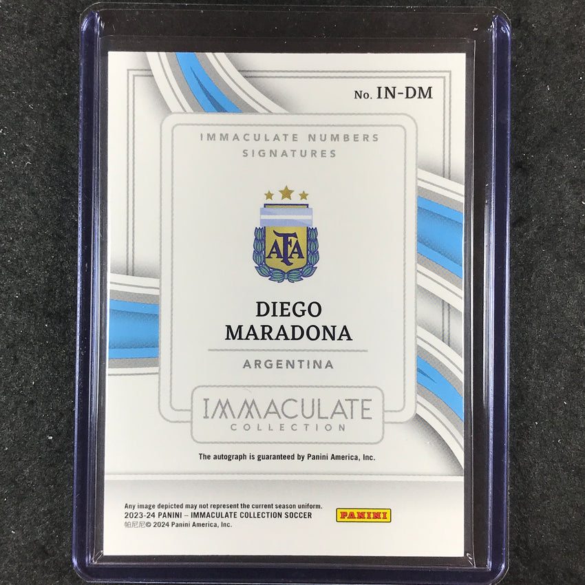 2023-24 Immaculate Soccer DIEGO MARADONA Immaculate Numbers Auto Silver 4/4