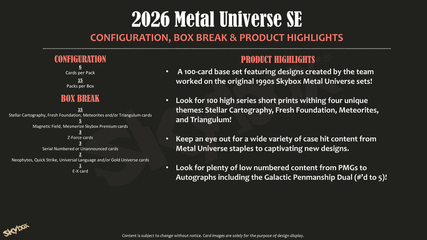 2026 Upper Deck Metal Universe SE Multi-Sport Hobby Box (Pre Order)