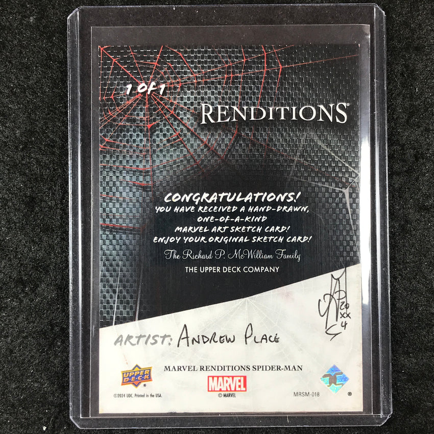 2024 Marvel Renditions Spider-Man MILES MORALES Artist Sketch ANDREW PLACE
