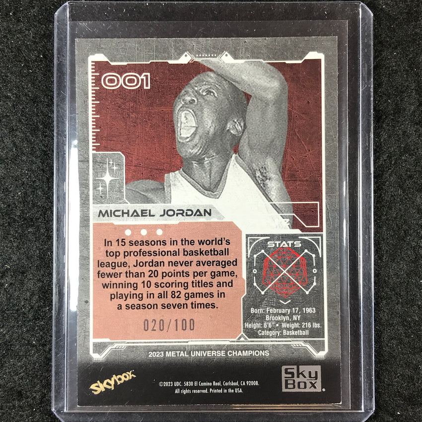 2023 Metal Universe Champions MICHAEL JORDAN Red Precious Metal Gems 20/100 #1