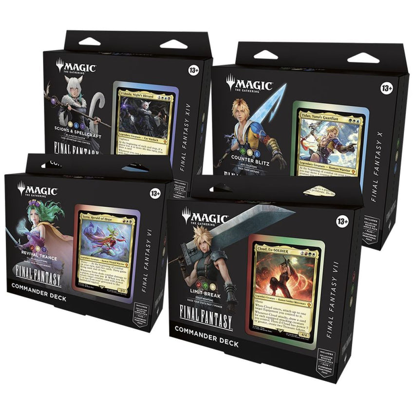 Magic The Gathering - Final Fantasy - Commander 4-Deck Combo Display