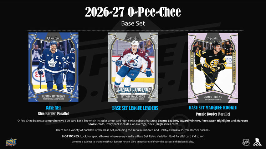 2026-27 Upper Deck O-Pee-Chee Hockey Hobby Box (Pre Order)