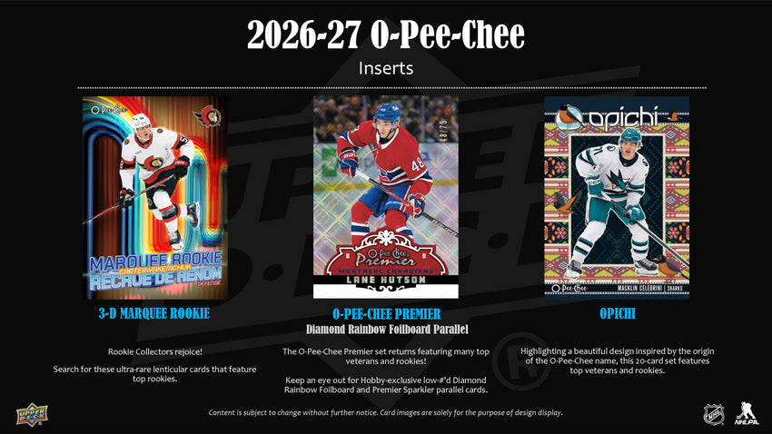 2026-27 Upper Deck O-Pee-Chee Hockey Hobby Box (Pre Order)