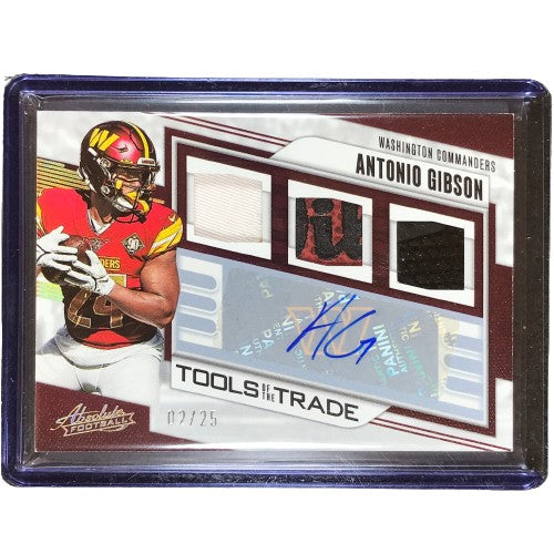 2023 Absolute Football Antonio Gibson Tools Of The Trade Auto Relic Prime 2/25