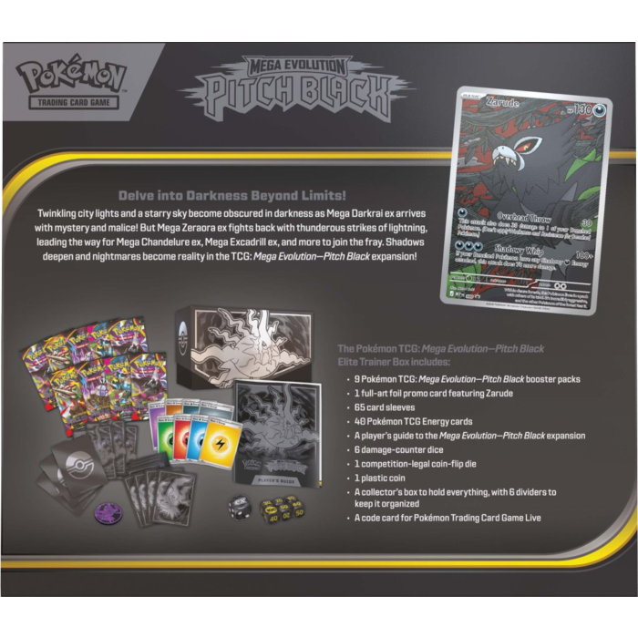 Pokemon TCG ME05 Mega Evolution - Pitch Black Elite Trainer Box (Pre Order)