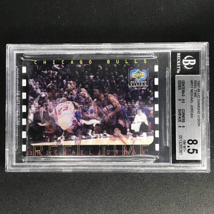 1997-98 Diamond Vision Michael Jordan Reel Time No Rt1 BGS 8.5 361