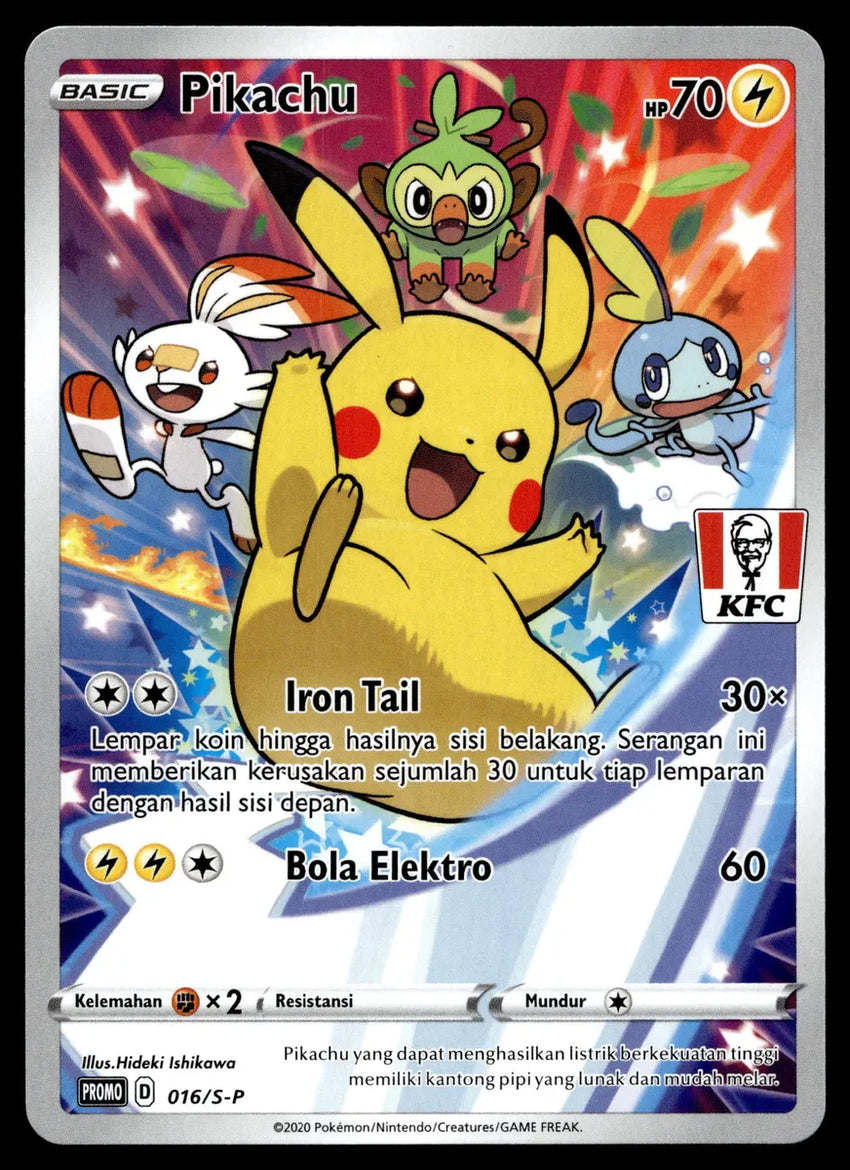 [INDONESIAN] Pikachu - 016/S-P - KFC Promo [DAMAGED]