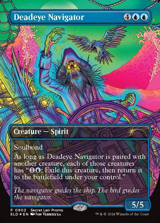 [RAINBOW FOIL EDITION] Magic The Gathering - Deadeye Navigator - Secret Lair Promo SEALED