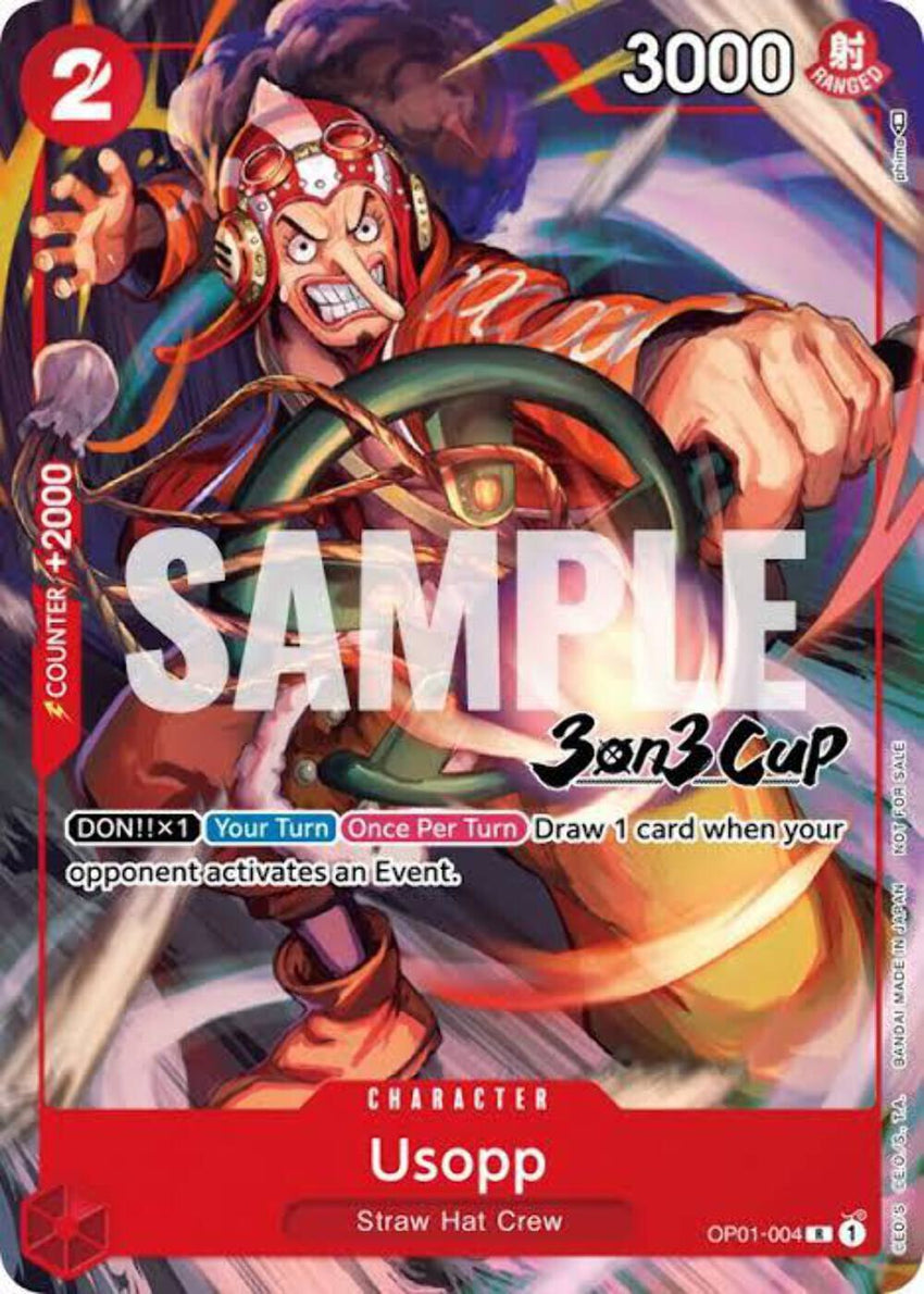 Usopp Sealed - OP01-004 - Rare - 3 On 3 3on3 Cup Promo