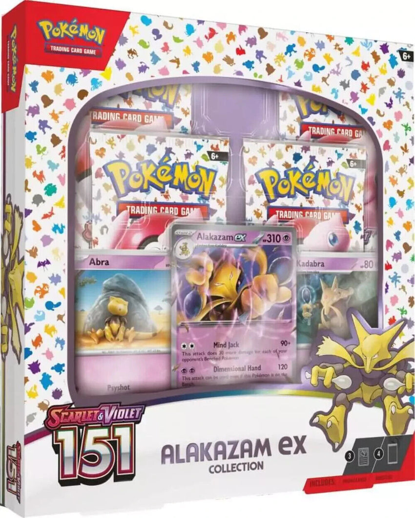 Pokemon TCG SV3.5 Scarlet & Violet 151 Alakazam ex Collection 4-Pack Box