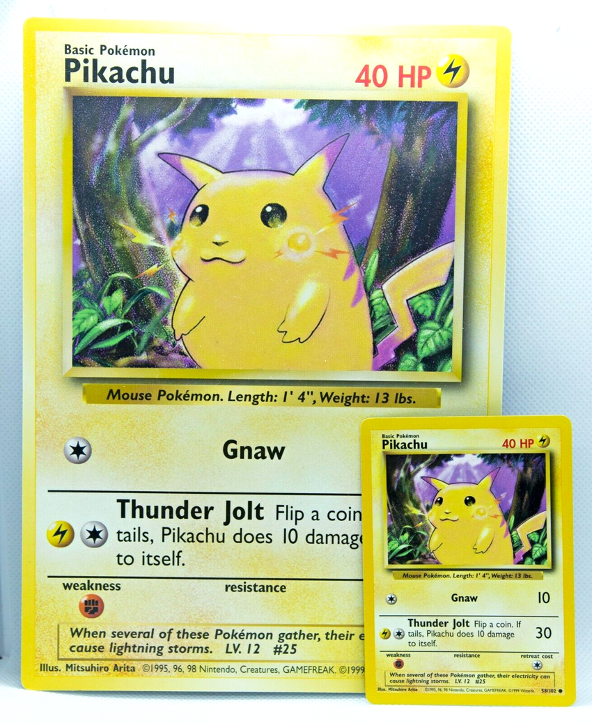pikachu pokemon card value 58 102 Jumbo Pikachu - 58/102