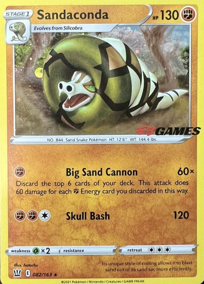 Sandaconda - 082/163 - Eb Games Exclusive Stamped Cosmos Holo Promo