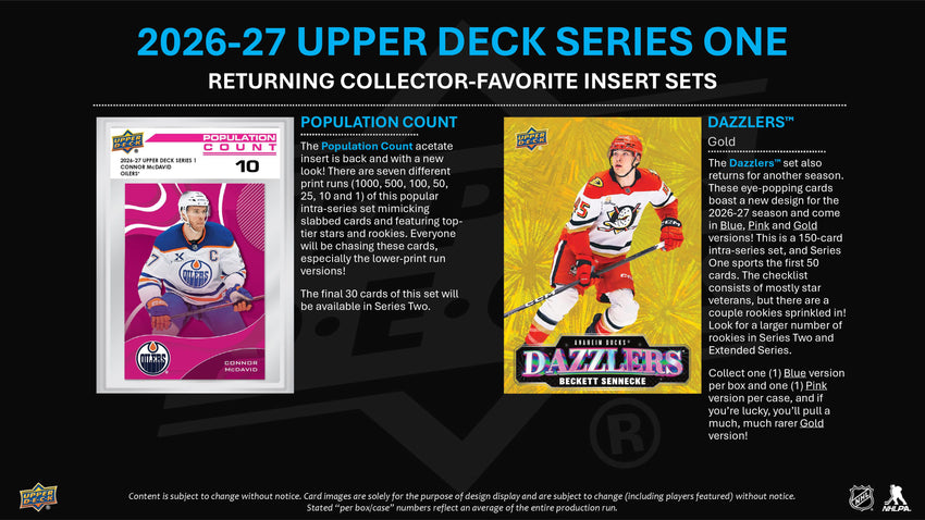 2026-27 Upper Deck Series 1 Hockey Hobby Box (Pre Order)