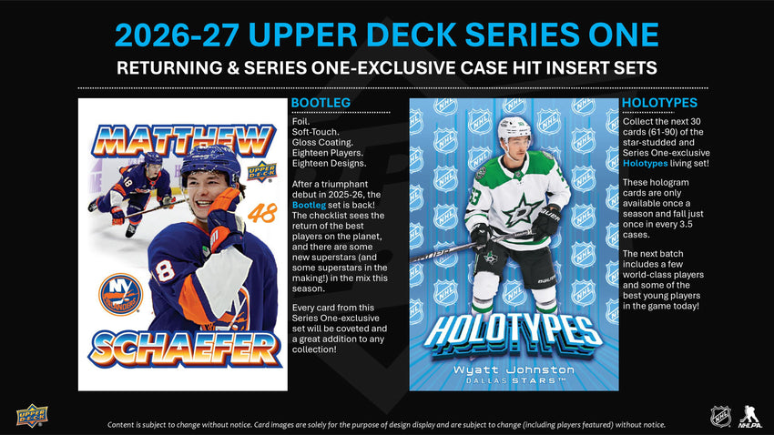 2026-27 Upper Deck Series 1 Hockey Hobby Box (Pre Order)