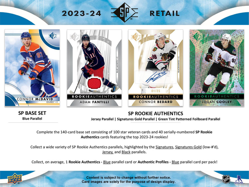 2023-24 Upper Deck SP Hockey 8-Pack Blaster Box