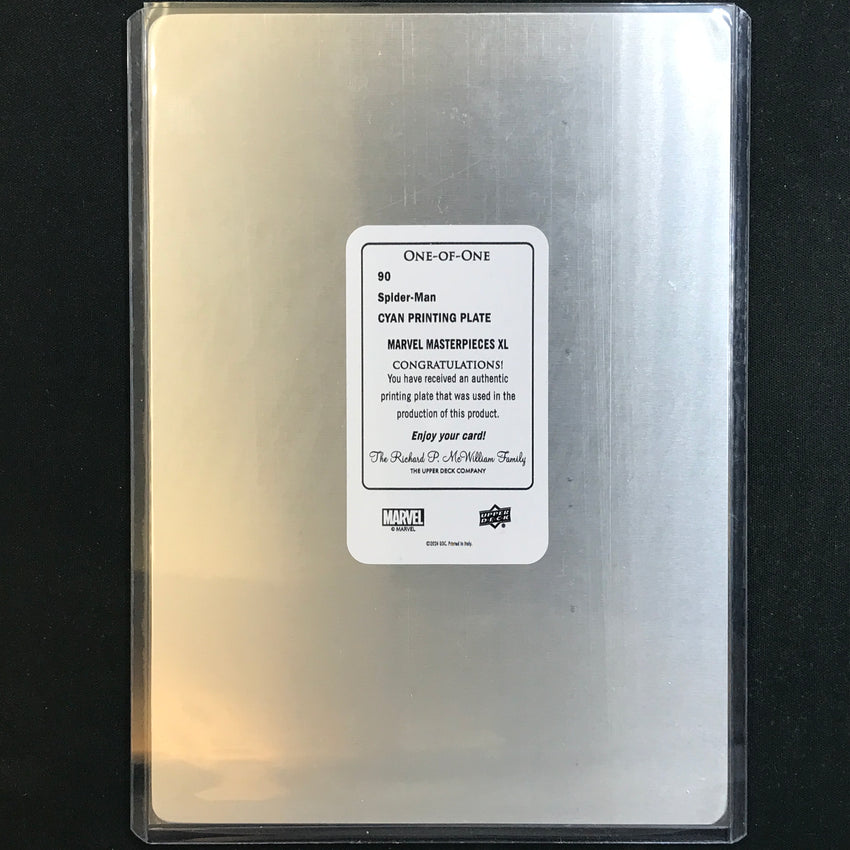 2024 Marvel Masterpieces XL SPIDER-MAN Cyan Printing Plate 1/1 #90