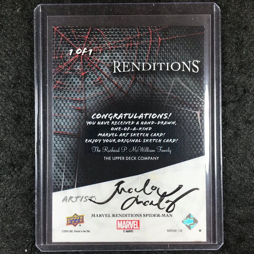 2024 Marvel Renditions Spider-Man SPIDER-MAN DOC-OC Sketch MARLO LOPEZ MARTOS