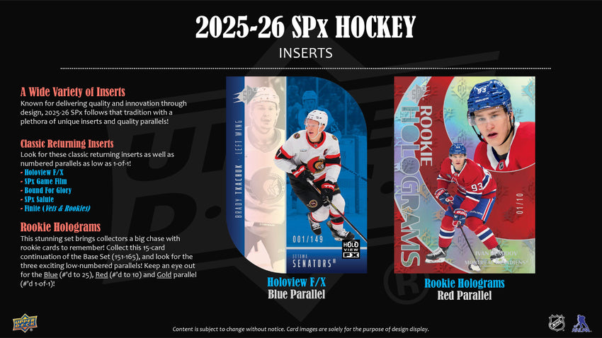 2025-26 Upper Deck SPx Hockey Hobby Box (Pre Order)