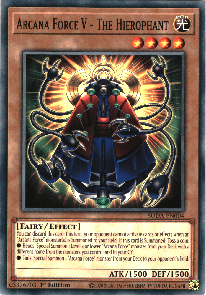 Arcana Force V - The Hierophant - SUDA-EN004 - Common
