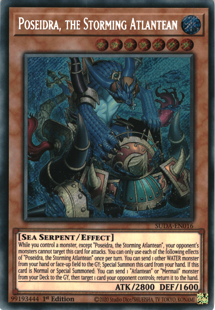 Poseidra, the Storming Atlantean - SUDA-EN016 - Secret Rare