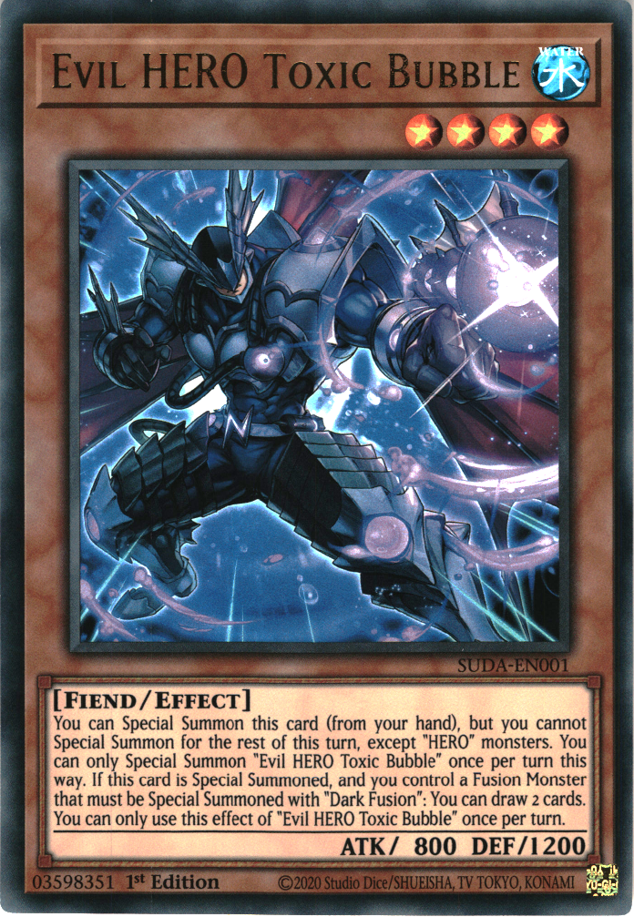 Evil HERO Toxic Bubble - SUDA-EN001 - Ultra Rare