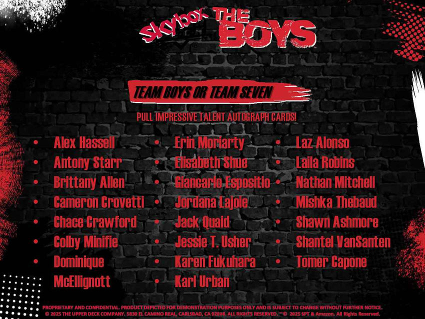 2025 Upper Deck The Boys Season 1 & 2 Hobby Box