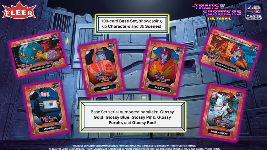 2026 Upper Deck Fleer Transformers: The Movie 40th Anniversary Hobby Box (Pre Order)