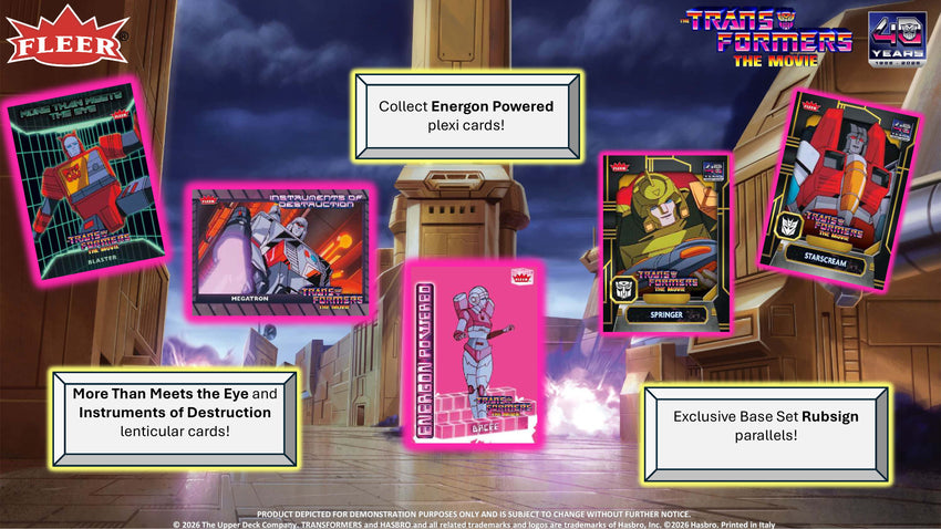2026 Upper Deck Fleer Transformers: The Movie 40th Anniversary Hobby Box (Pre Order)