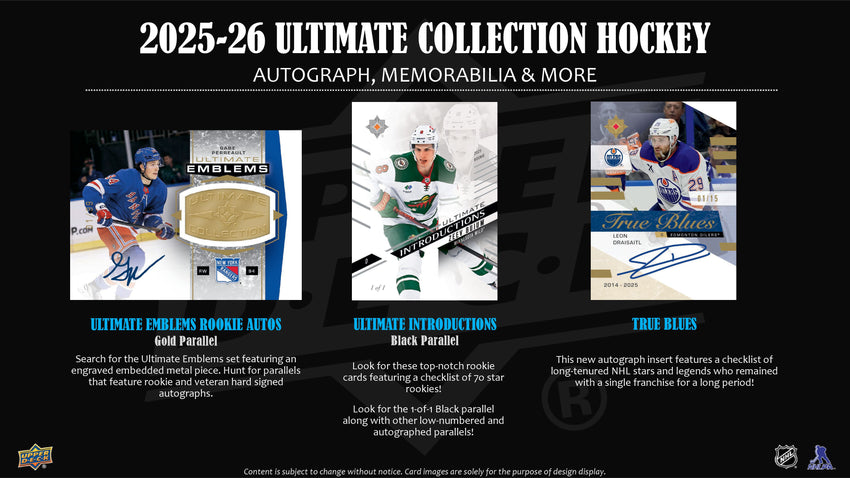 2025-26 Upper Deck Ultimate Collection Hockey Hobby Box (Pre Order)