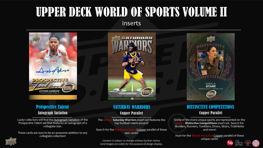 2025 Upper Deck World of Sports Volume 2 Blaster Box (Pre Order)