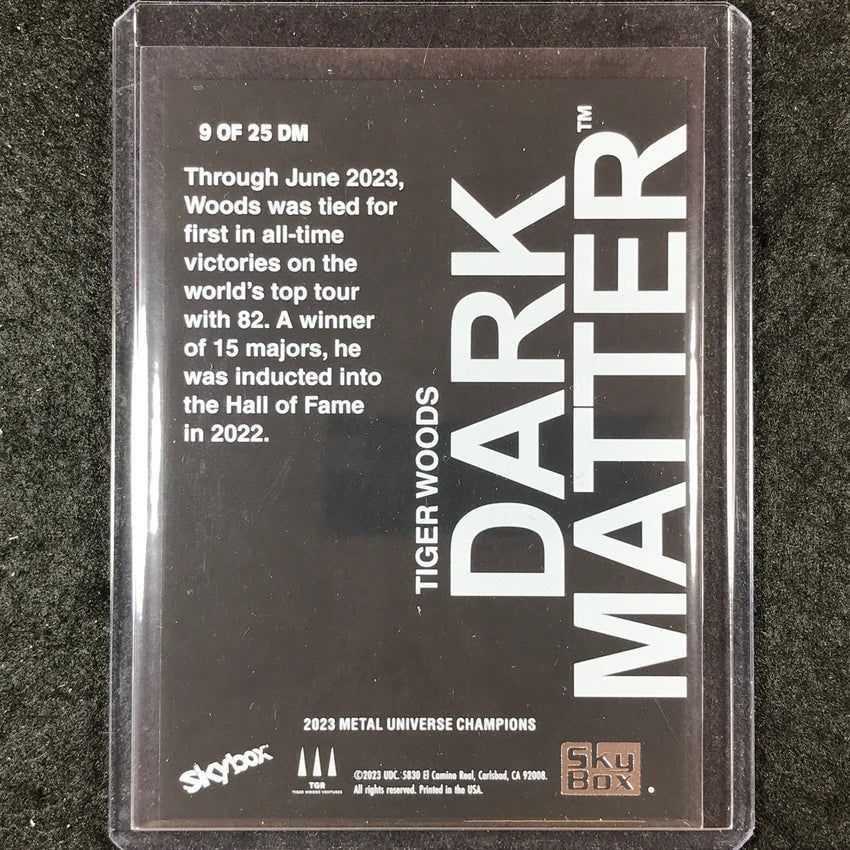 2023 Metal Universe Champions TIGER WOODS Dark Matter SSP #9