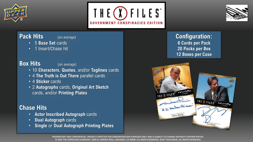 2025 Upper Deck X-Files Government Conspiracies Edition Hobby Box